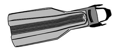 paddle blade fins